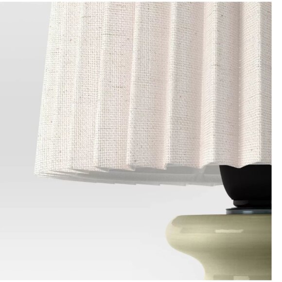 Mini Stick Table Lamp with Pleated Shade - Brand New - Picture 3 of 6